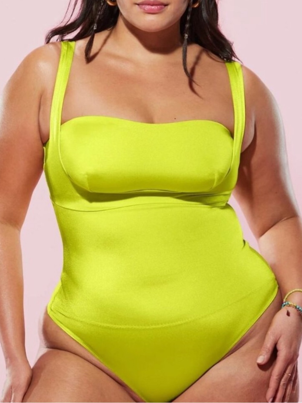 Yitty Headliner Shaping Open Bust Thong Bodysuit New size 2X bra not included**